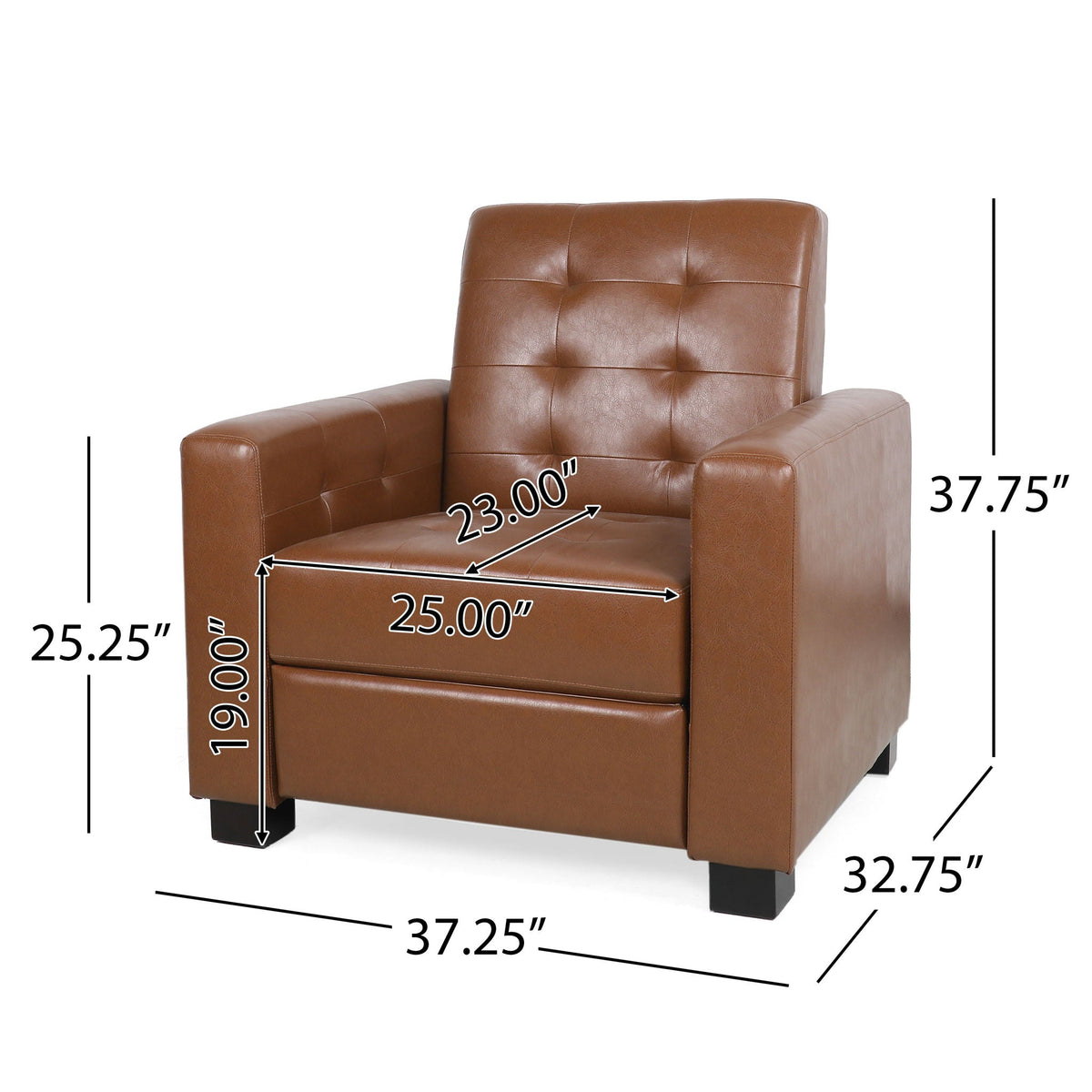 Langseth - Contemporary Tufted Pushback Recliner Noble House