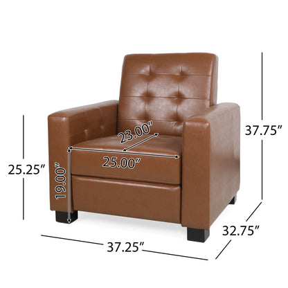 Langseth - Contemporary Tufted Pushback Recliner Noble House
