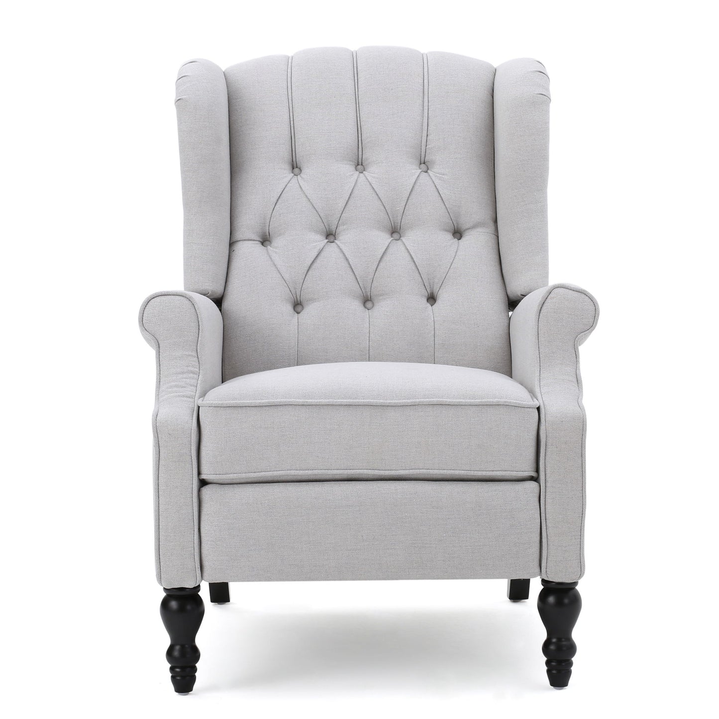 Armchair Recliner With Pushback Mechanism And Wingback Design Noble House
