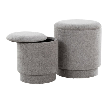 Marla - Upholste Contemporary Ottoman Set Lumi Source