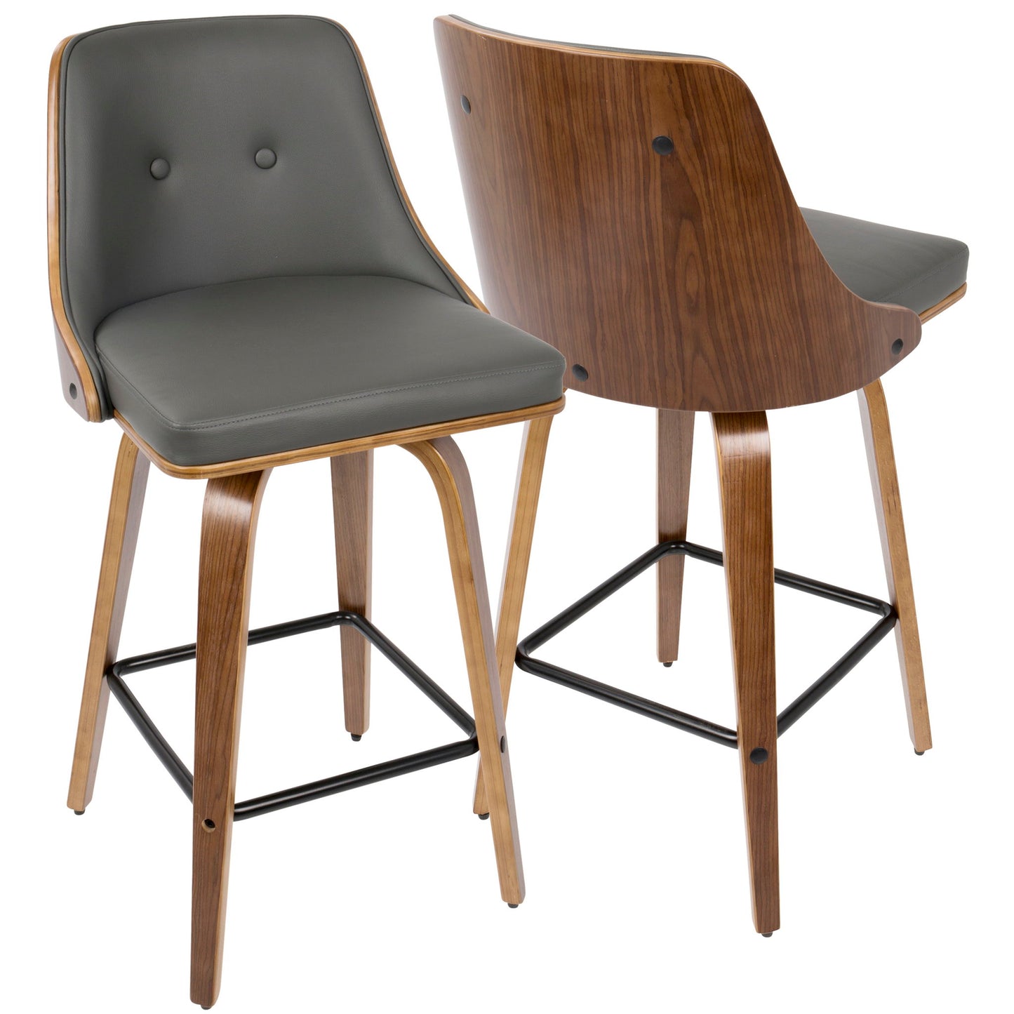 Gianna - Mid Century Modern Counter Stool (Set of 2) Lumi Source