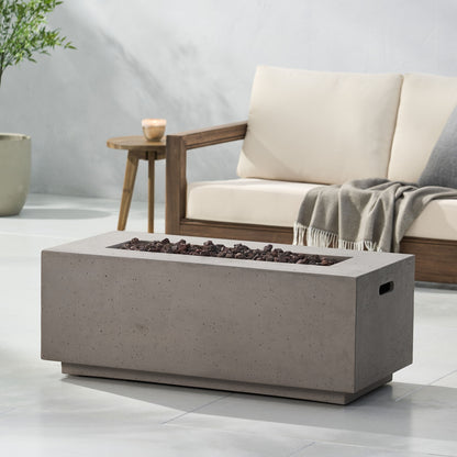 Contemporary Outdoor 40,000 Btu Propane Fire Pit Noble House