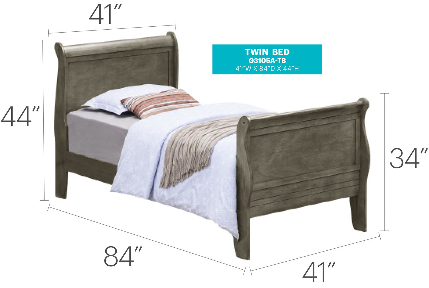 Panel Sleigh Bed Glory Furniture