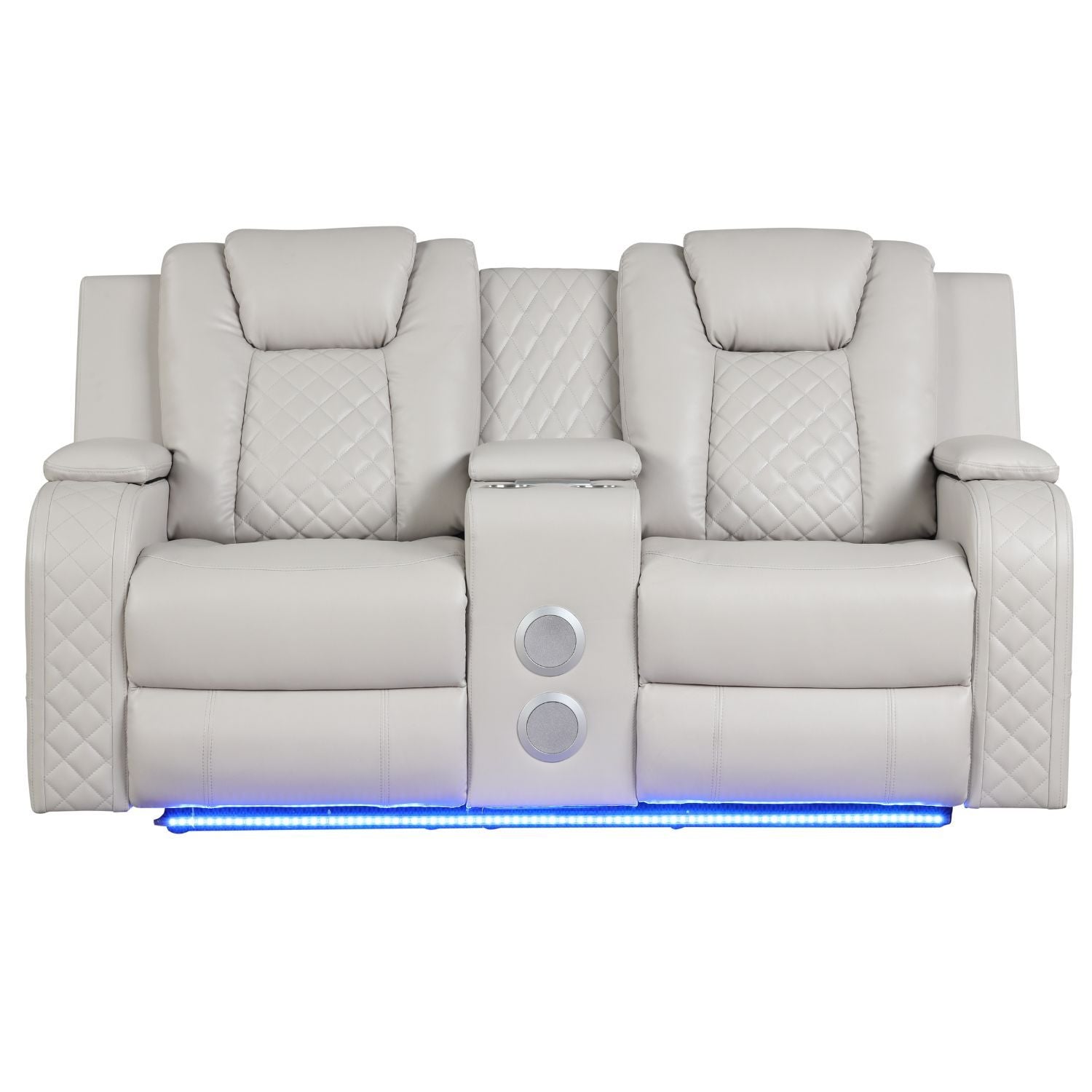 Benz - Power Reclining Loveseat With LED Lighting And Built In USB Matrix Furniture Group