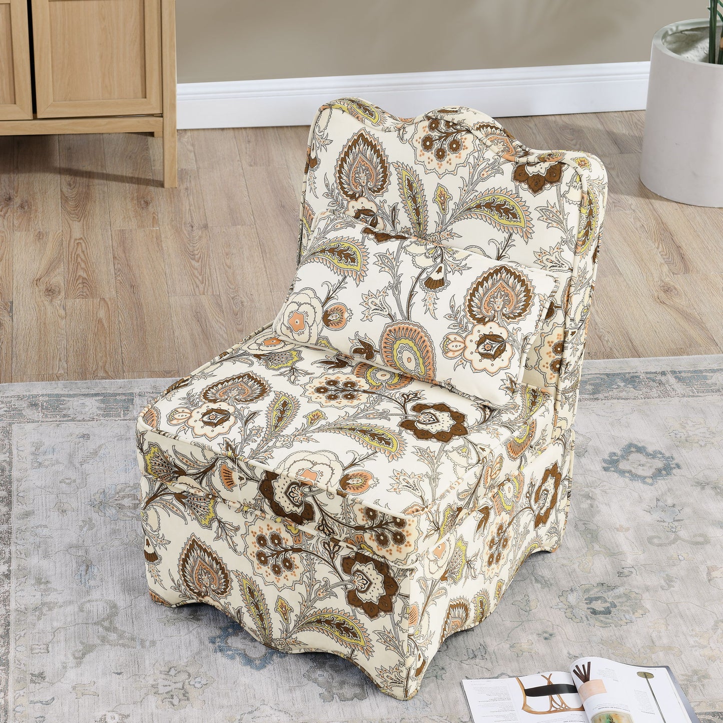 Stylish Flannel Dining Chair With Soft Cushion And Backrest Home Essentials