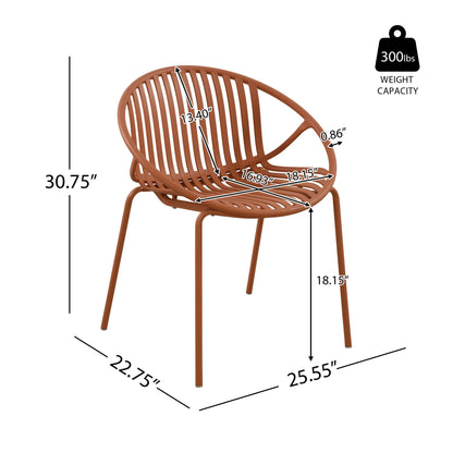 7 Piece Dining Set With Stackable Chairs Noble House