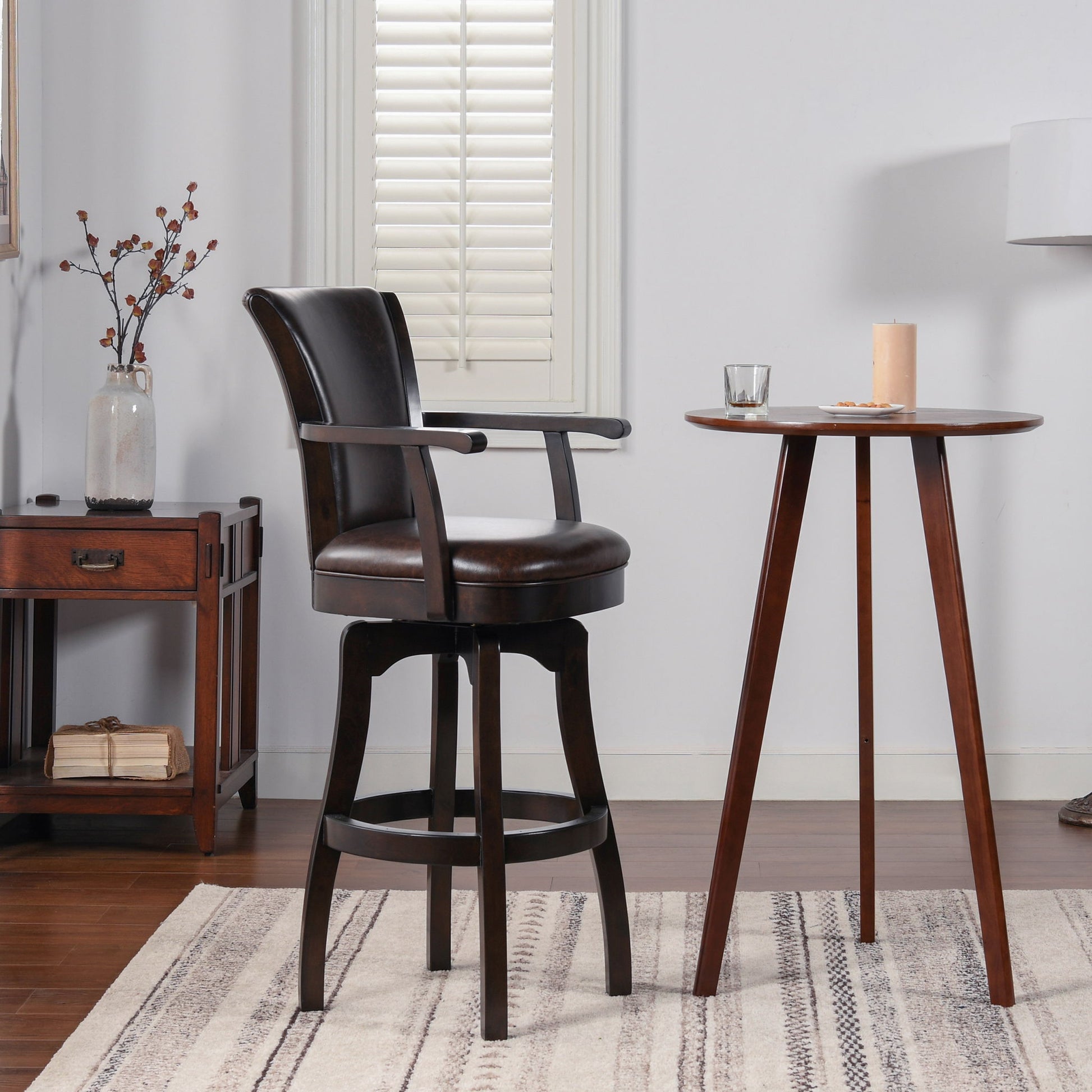 Williams - Swivel Bar Stool With Armrests Jennifer Taylor Home