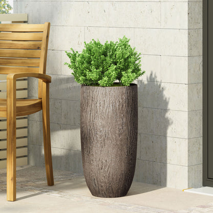 Magnesium Oxide Planter For Outdoor Use - Natural Wood Noble House