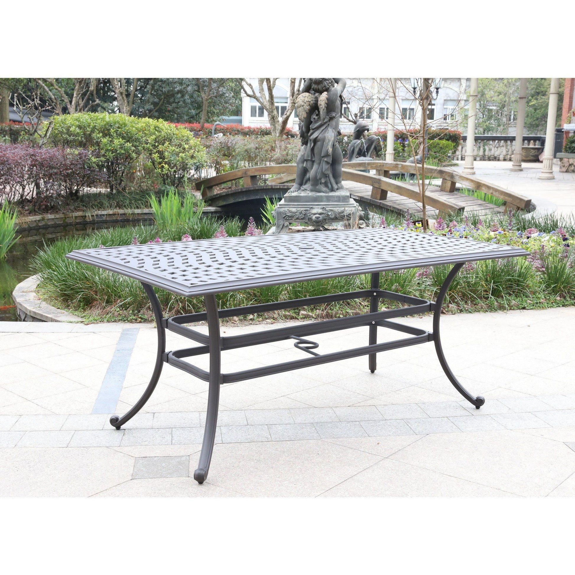 Rectangle Outdoor Dining Table Home Essentials