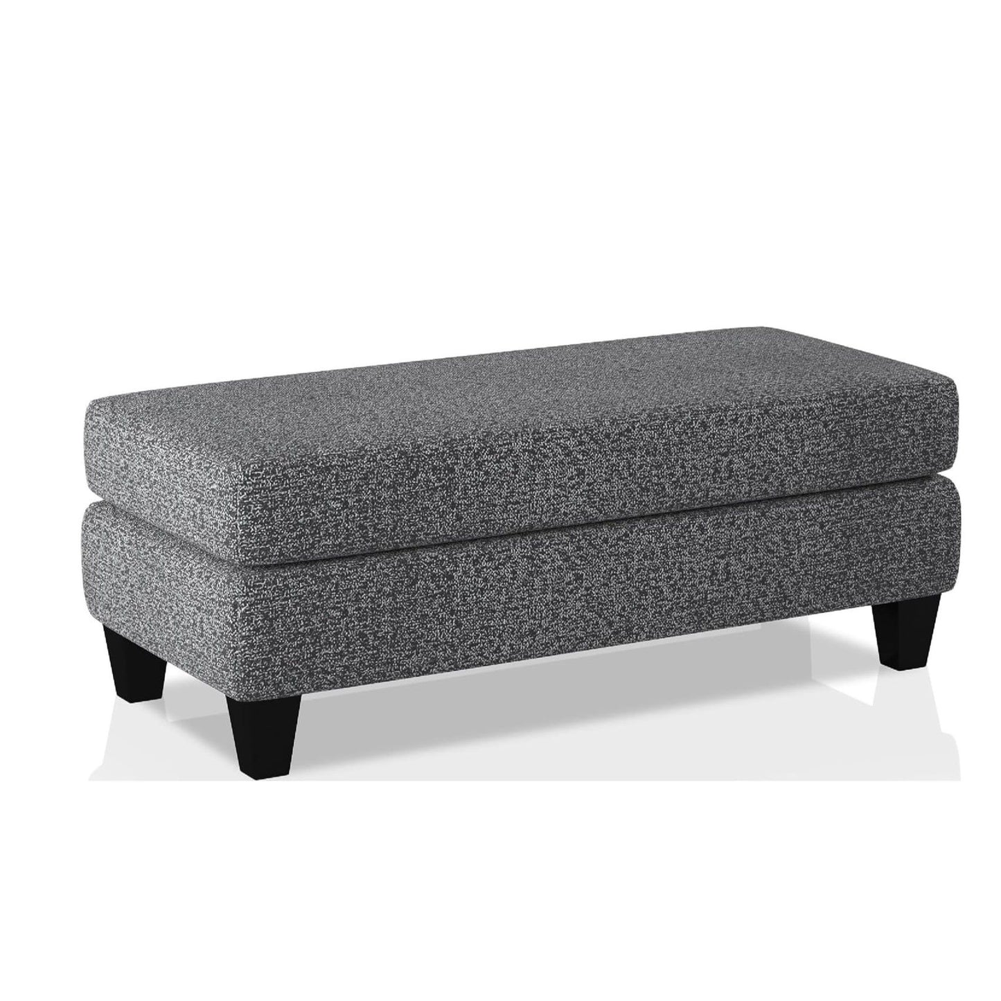 Ottoman With Plush Seat Living Room Furniture - Gray Home Essentials