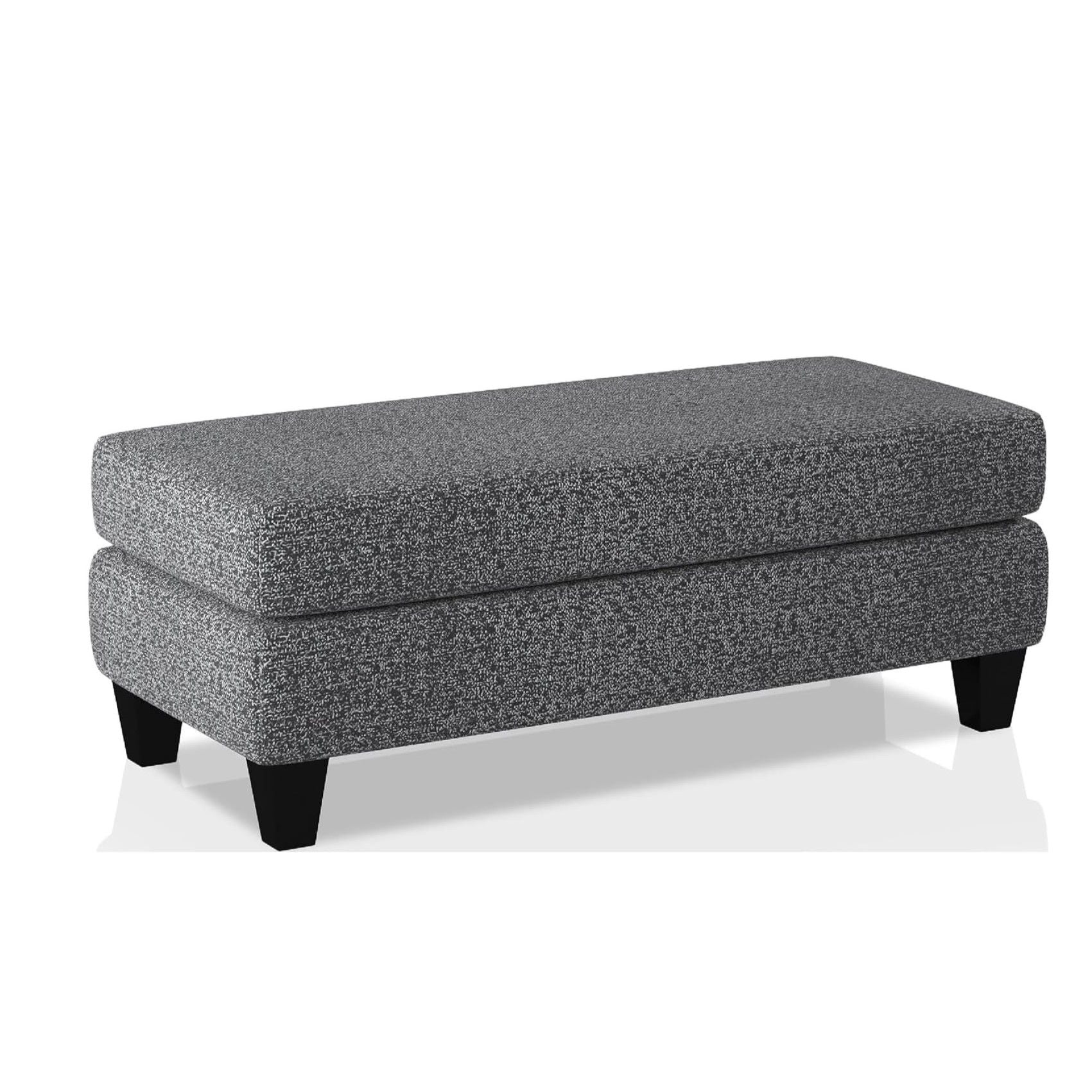 Ottoman With Plush Seat Living Room Furniture - Gray Home Essentials