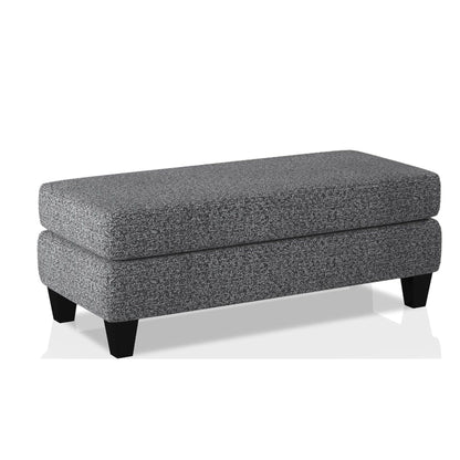 Ottoman With Plush Seat Living Room Furniture - Gray Home Essentials