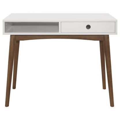 Bradenton - 1-Drawer Wood Writing Desk - White CoasterEveryday