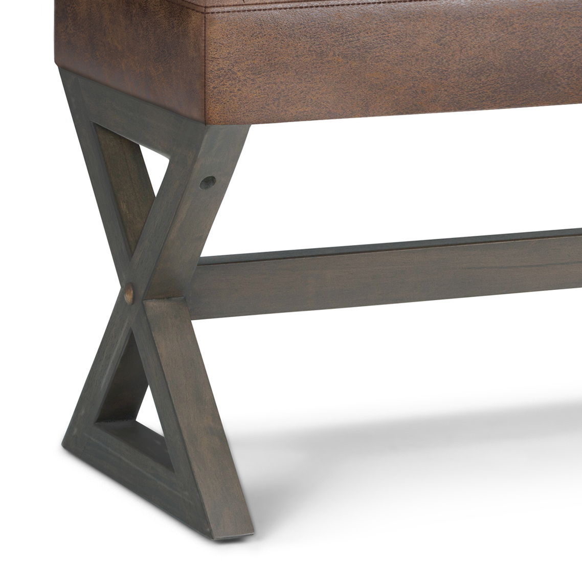 Salinger - Large Upholstered Ottoman Bench Simpli-Home