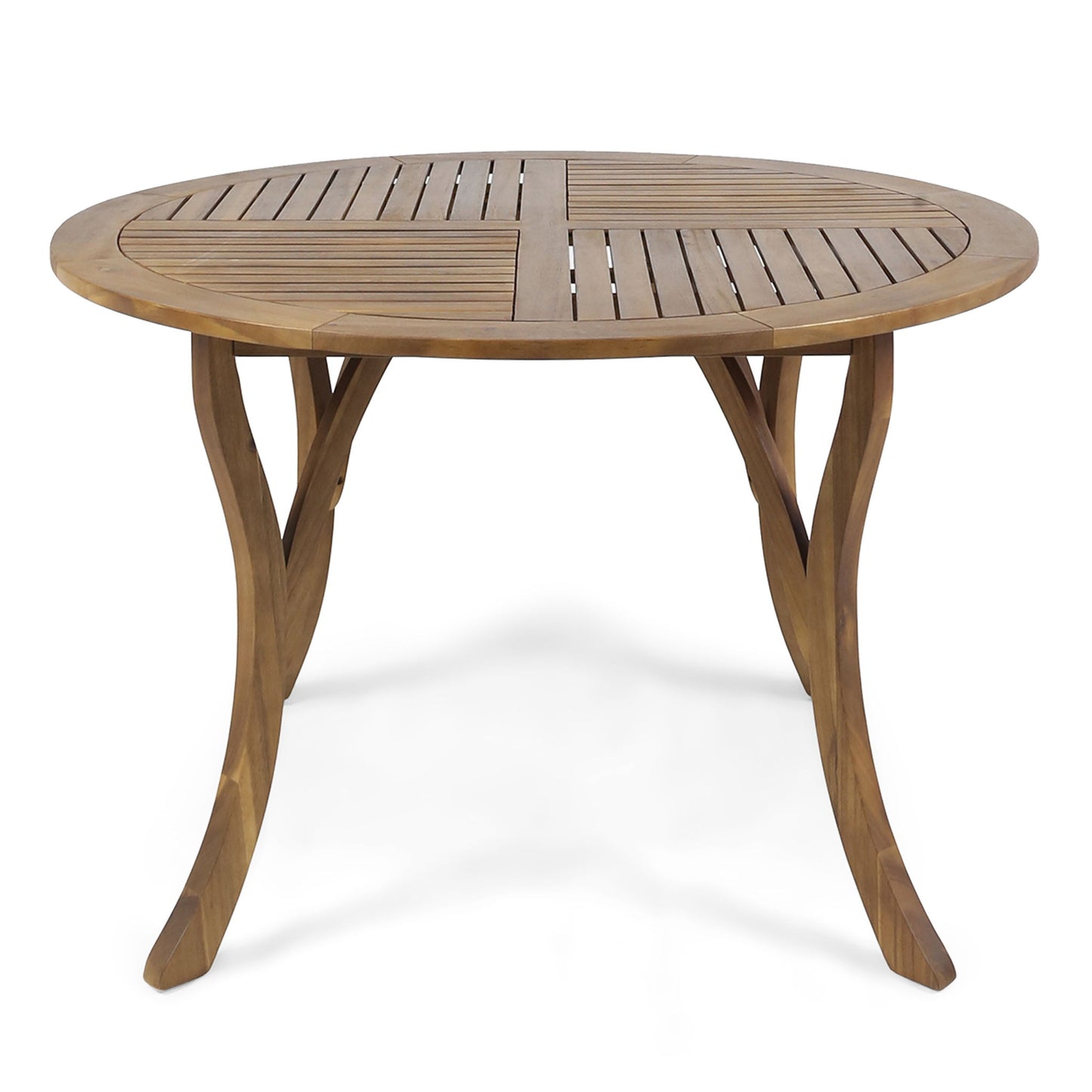 Hermosa - Outdoor Acacia Wood Table Circular Design Noble House