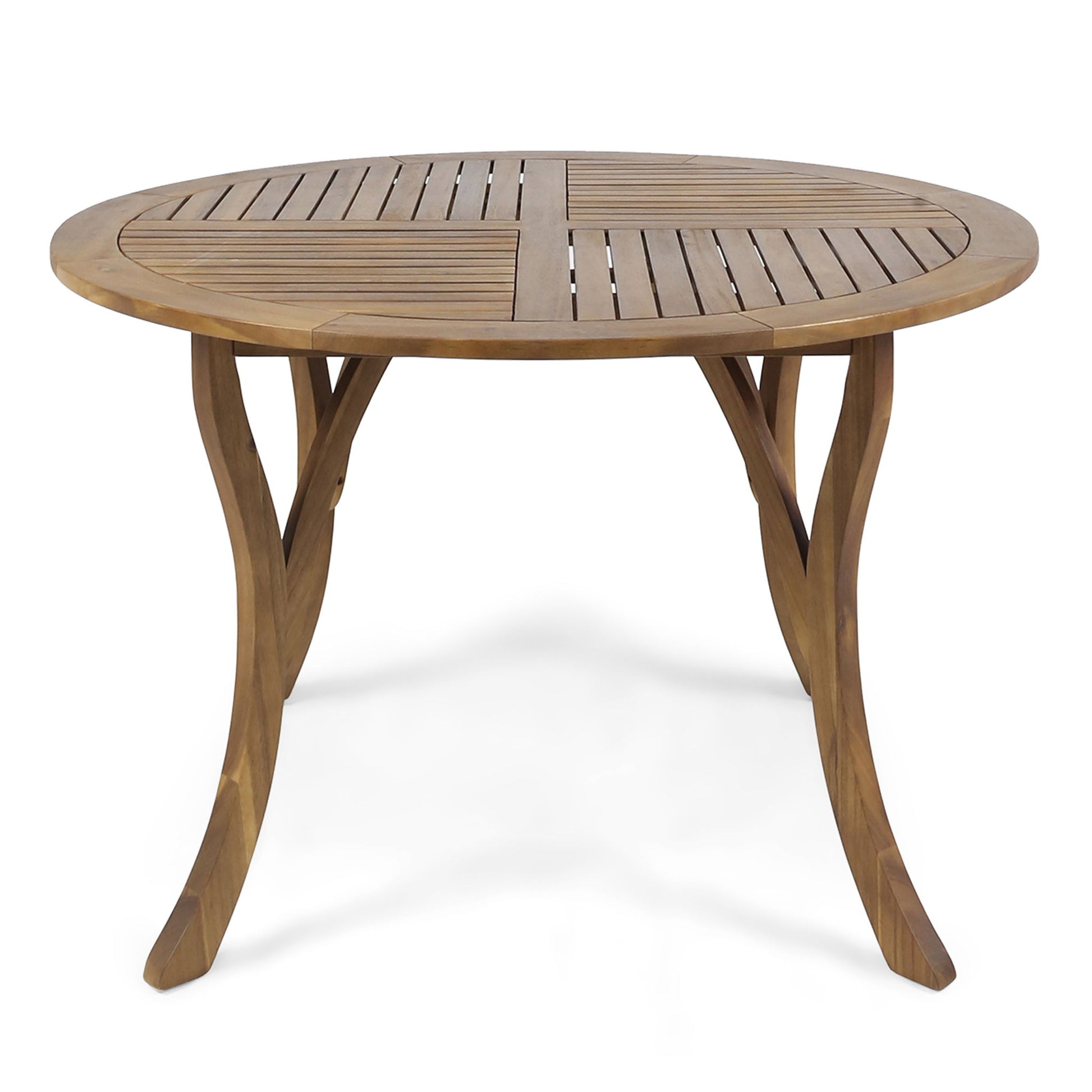 Hermosa - Outdoor Acacia Wood Table Circular Design Noble House
