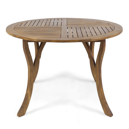 Hermosa - Outdoor Acacia Wood Table Circular Design Noble House