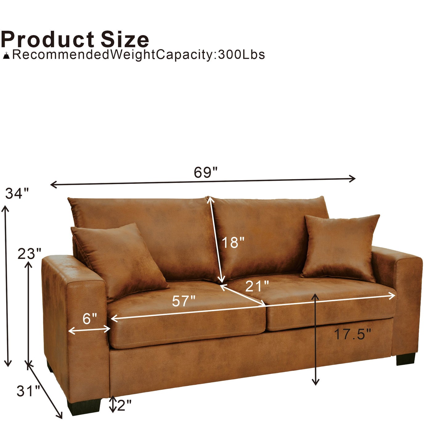 2 Seater Sofa For Living Room Home Essentials