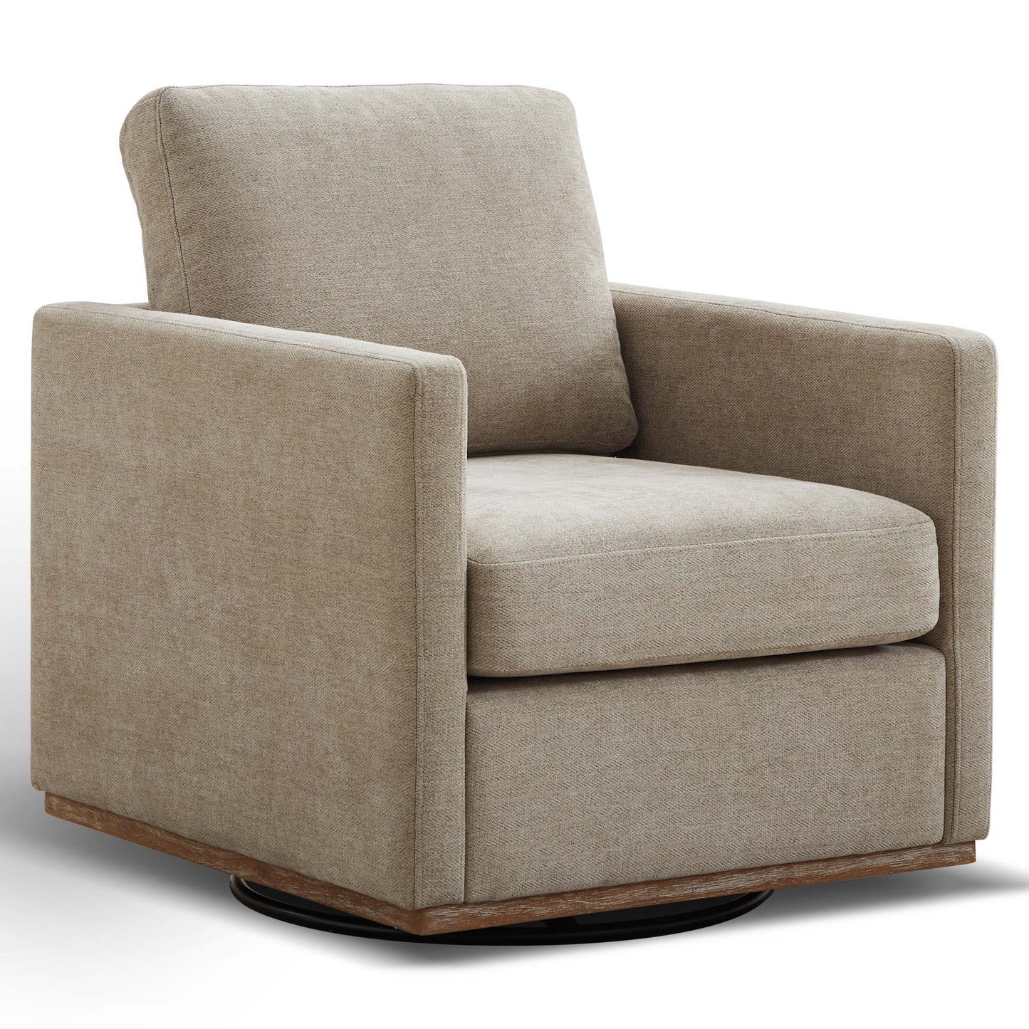 Square Upholstered Swivel Accent Chair Home Essentials