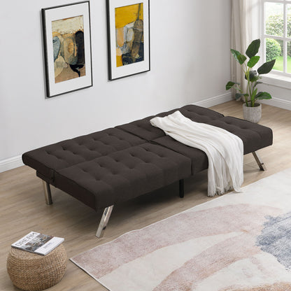 Modern Sofa Bed With Wood Frame And Stainless Legs Home Essentials