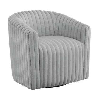 Alexa - Barrel Swivel Chair - Gray Ridgecrest Home