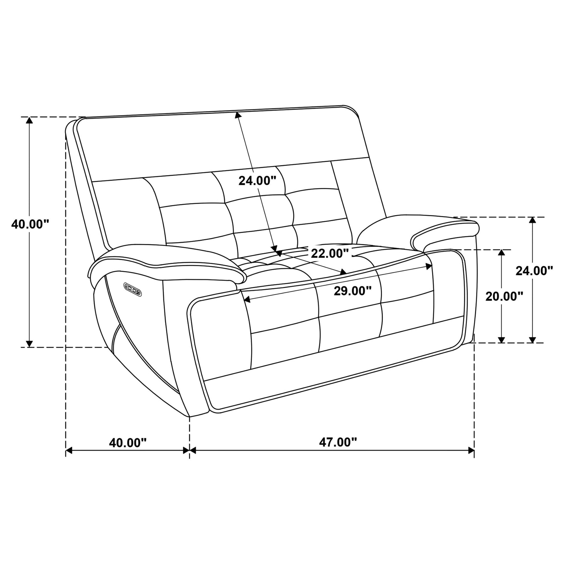 Hayden - Power Recliner With Dual Control, USB Charging Ports - Black Furniture Max
