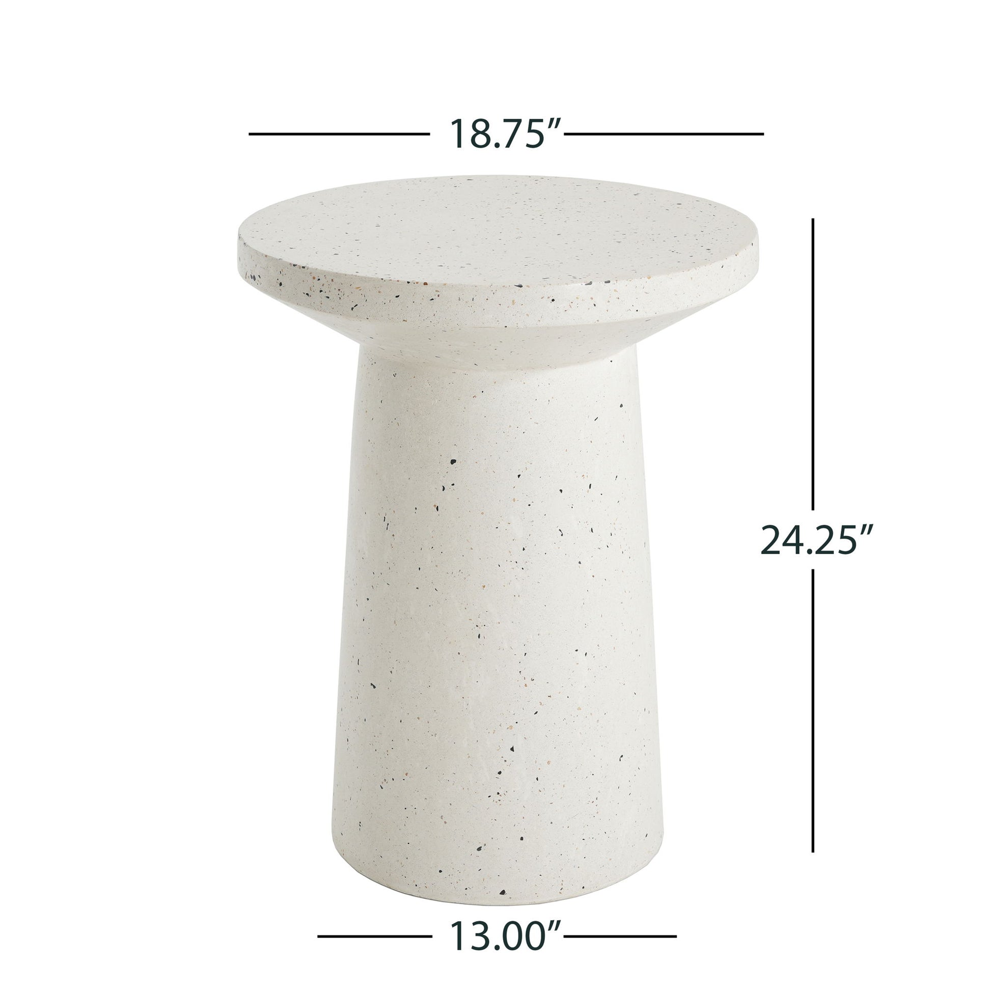 Terrazzo - Outdoor Side Table - White Noble House