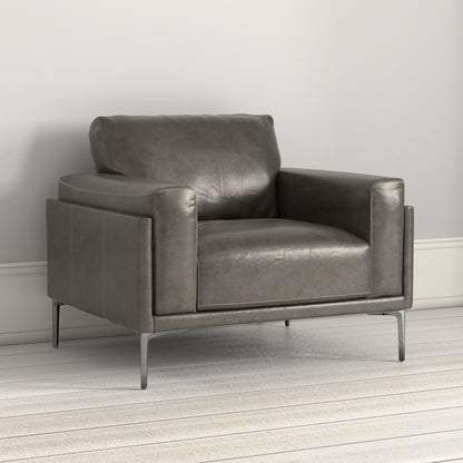 Transitional Fabric Chair - Dark Gray Emerald Home