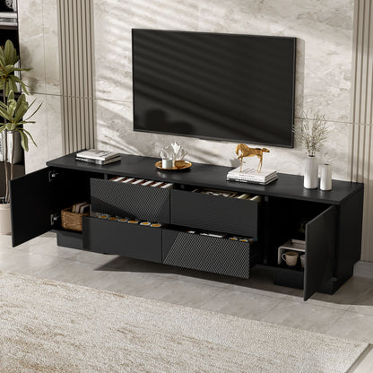 Modern TV Stand With Storage Cabinets, 4 Drawers Hearth and Haven