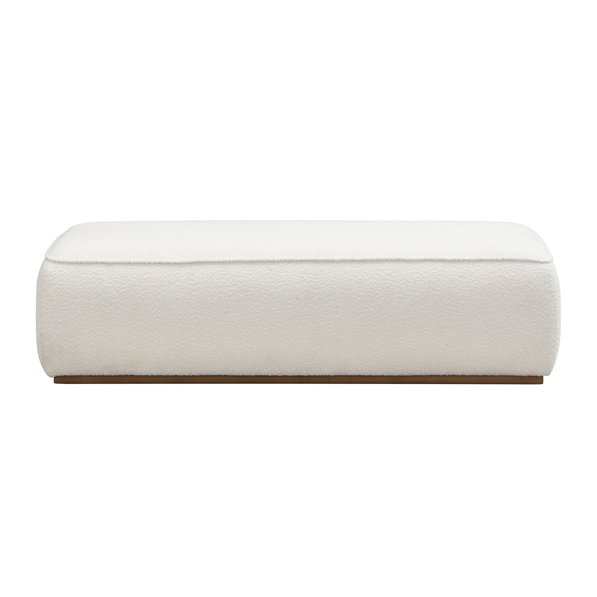 Grainy Footstool For Home - Beige Noble House