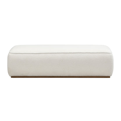 Grainy Footstool For Home - Beige Noble House