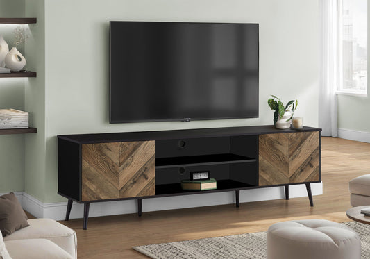 TV Stand, Console, Media Entertainment Center, Storage Cabinet, Modern Design - Black 8th Street