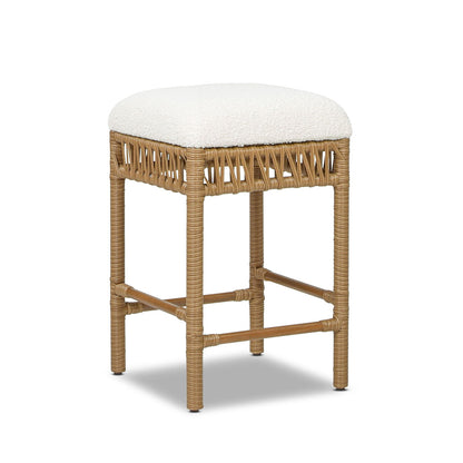 Lucia - Backless Upholstered Counter Stool With Frame - Ivory White Jennifer Taylor Home
