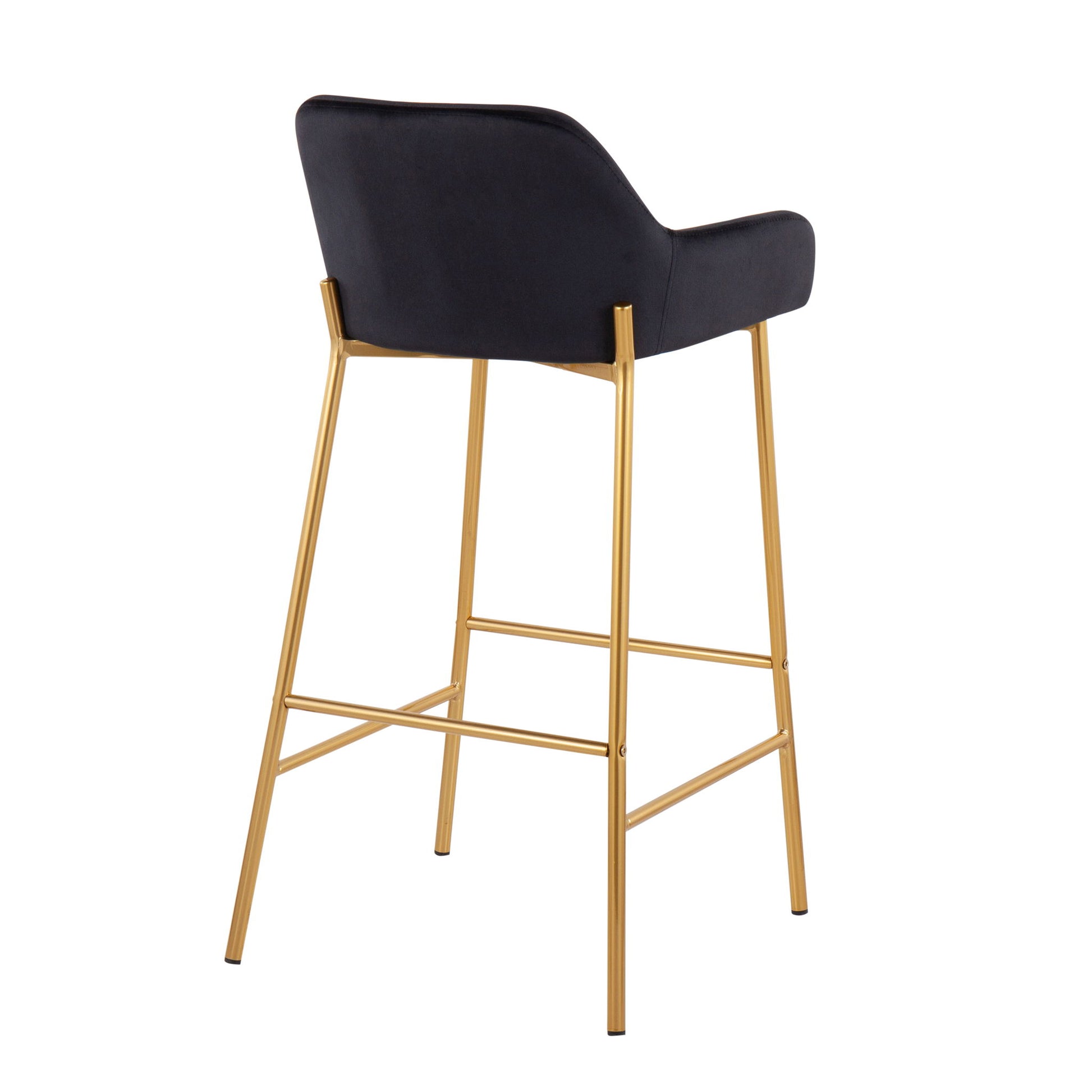 Daniella - Contemporary / Glam Fixed Height Bar Stool (Set of 2) Lumi Source