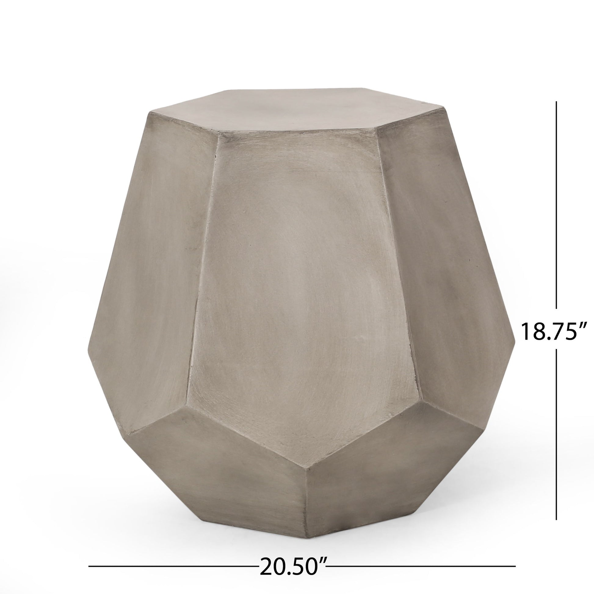 Outdoor Calgary Side Table - Light Gray Noble House