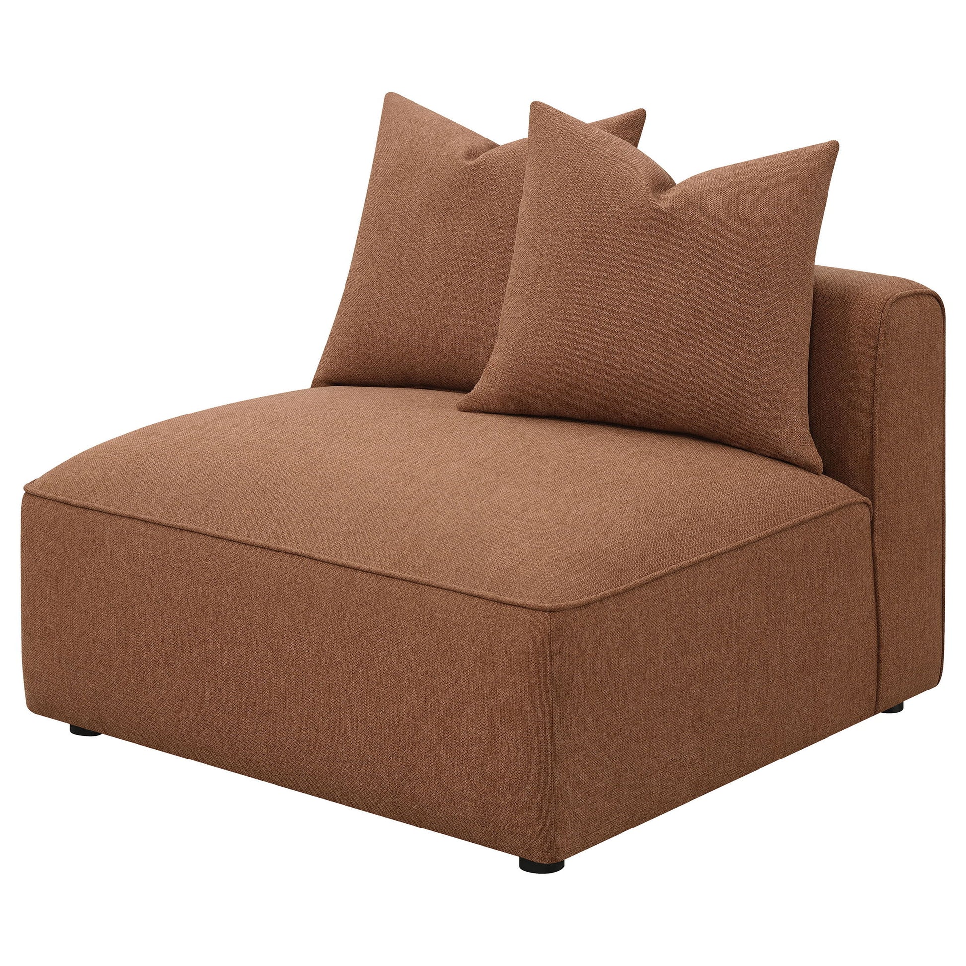 Colleen - Armless Chair With Pillows - Terracotta Furniture Max
