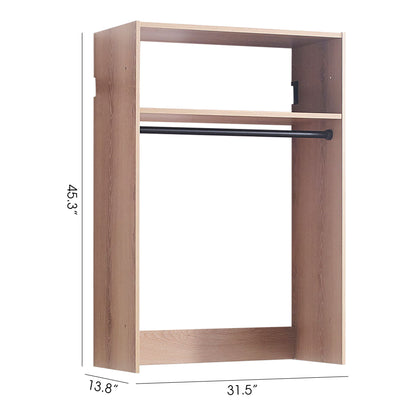 Devi - Wall Mounted Wood Closet System Home Essentials