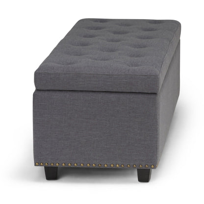Hamilton - Upholstered Storage Ottoman Simpli-Home