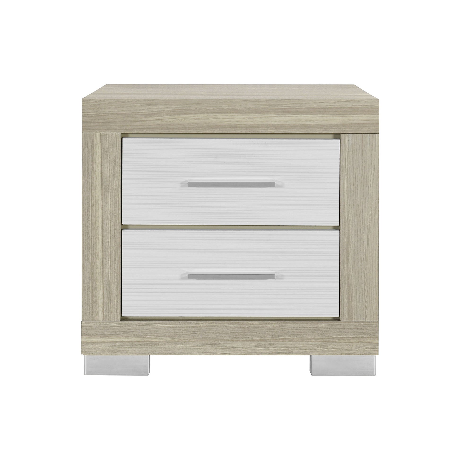 Elsa - 2 Toned Nightstand With Bar Handle And Spacious Drawers Global Furniture USA