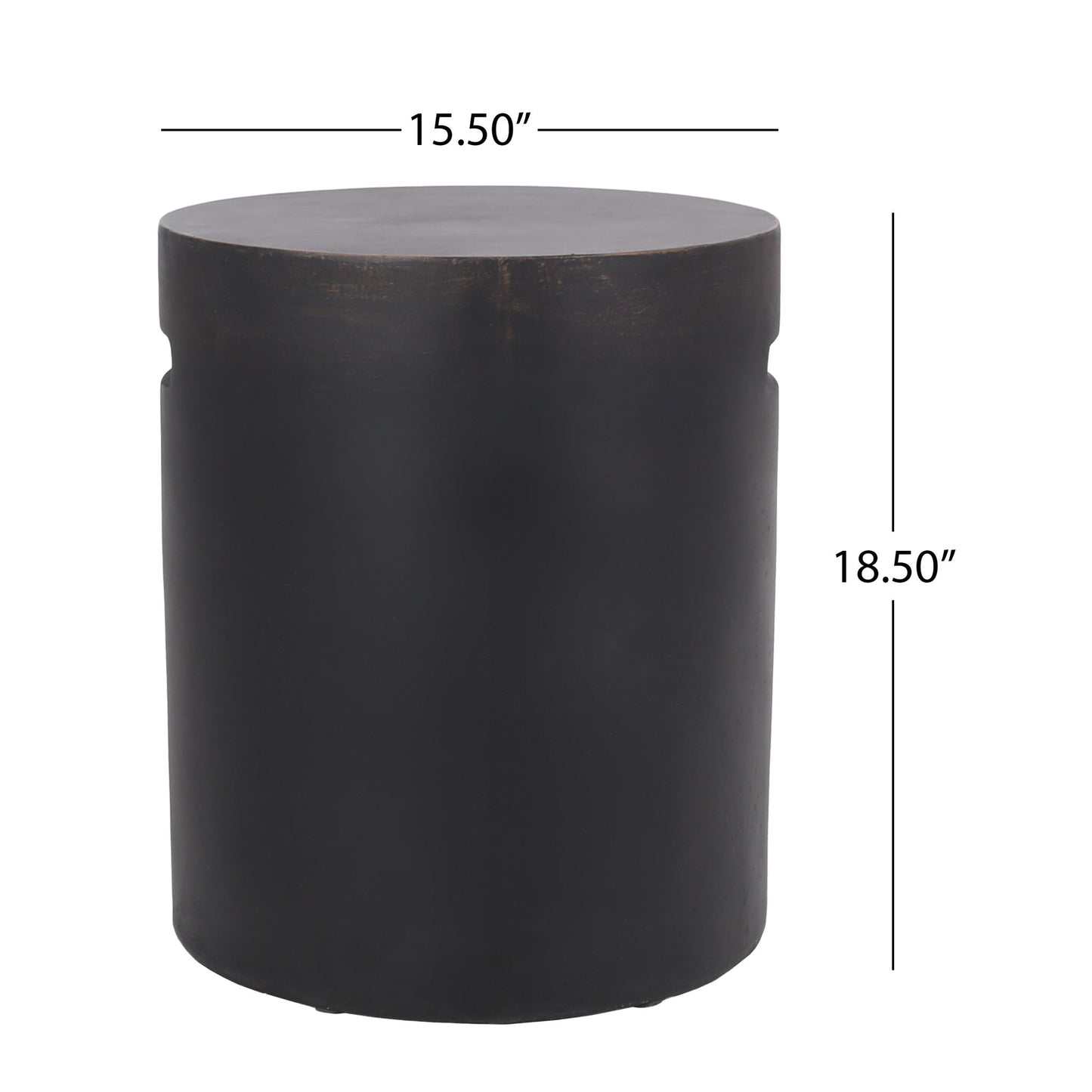 Outdoor End Table With Cutout Handle - Copper Noble House