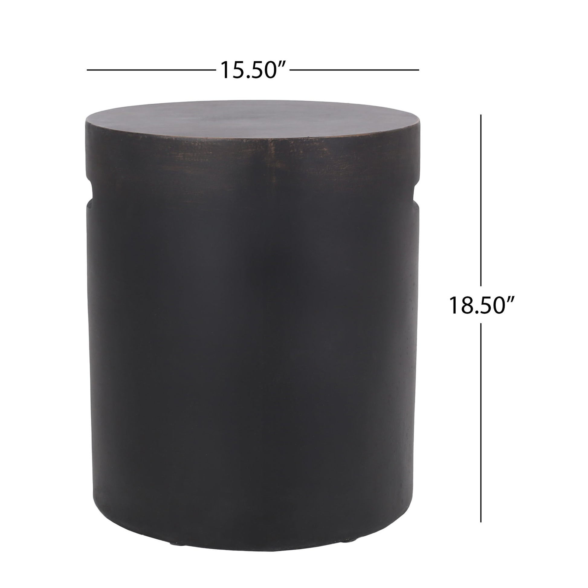 Outdoor End Table With Cutout Handle - Copper Noble House