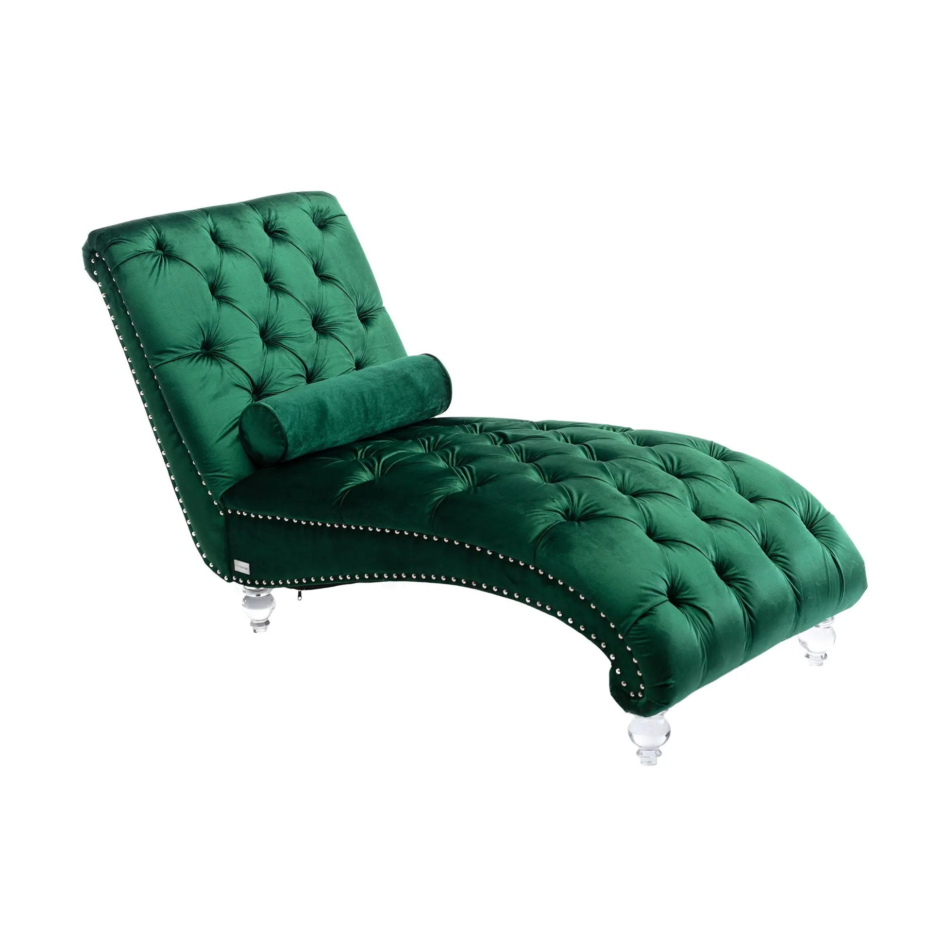 Chaise Lounge Indoor, Button Tufted Upholstered Chaise Lounge Chair With Pillow Home Essentials