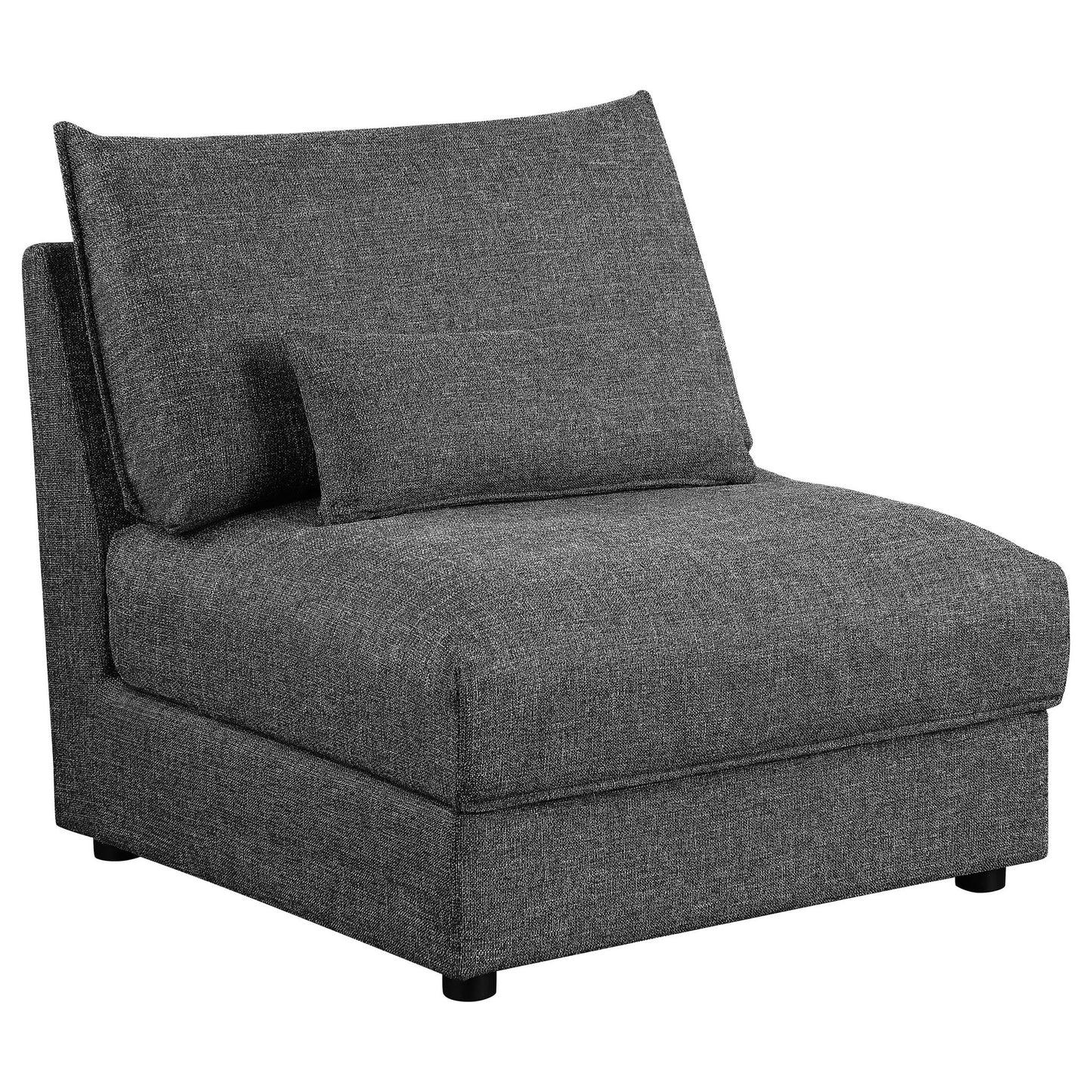 Wakefield - Upholstered Armless Slipper Chair - Black Furniture Max