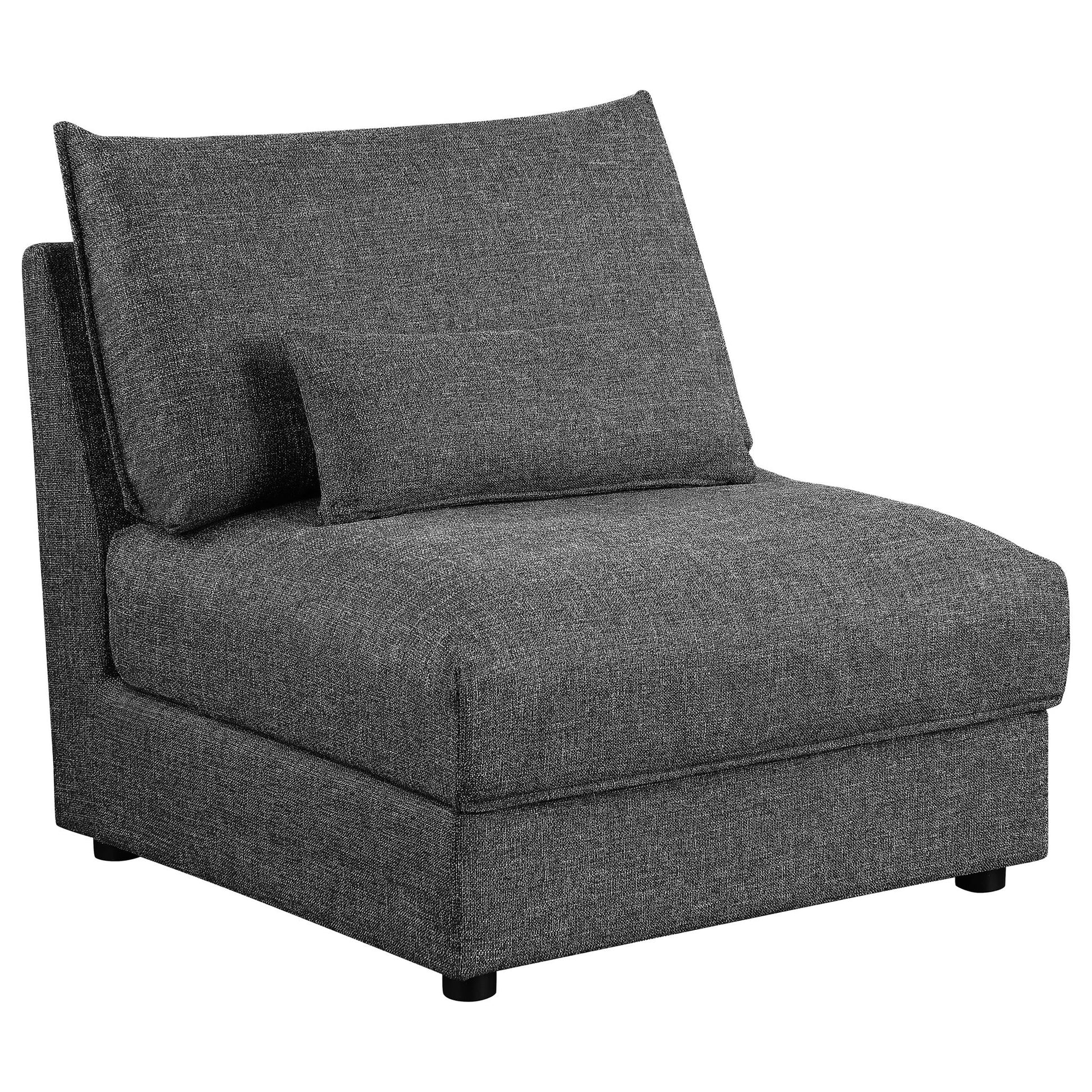 Wakefield - Upholstered Armless Slipper Chair - Black Furniture Max