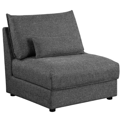 Wakefield - Upholstered Armless Slipper Chair - Black Furniture Max
