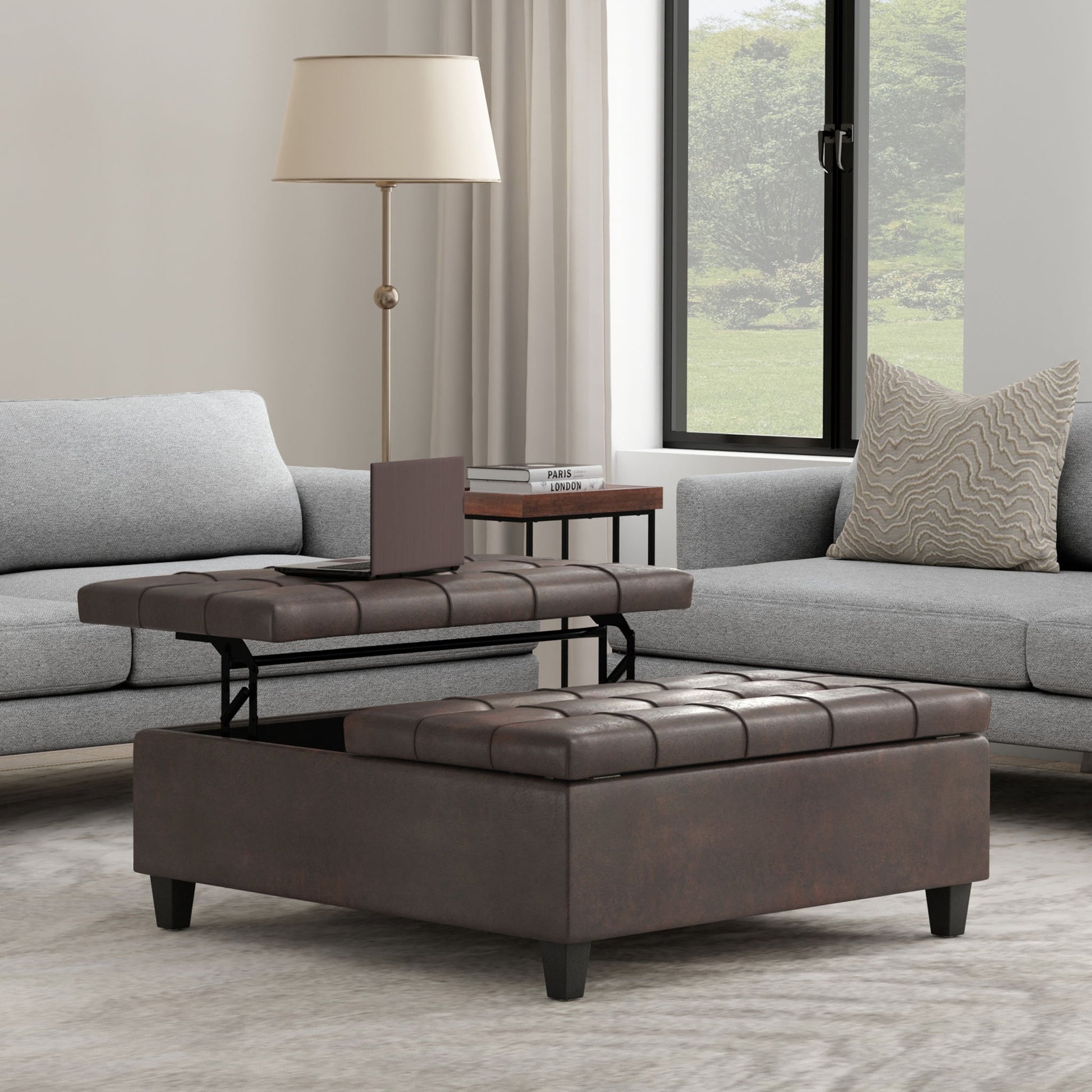 Harrison - Large Coffee Table Storage Ottoman Simpli-Home