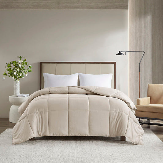 Winfield - 300 Thread Count Cotton Shell Luxury Down Alternative Comforter - Tan Madison Park