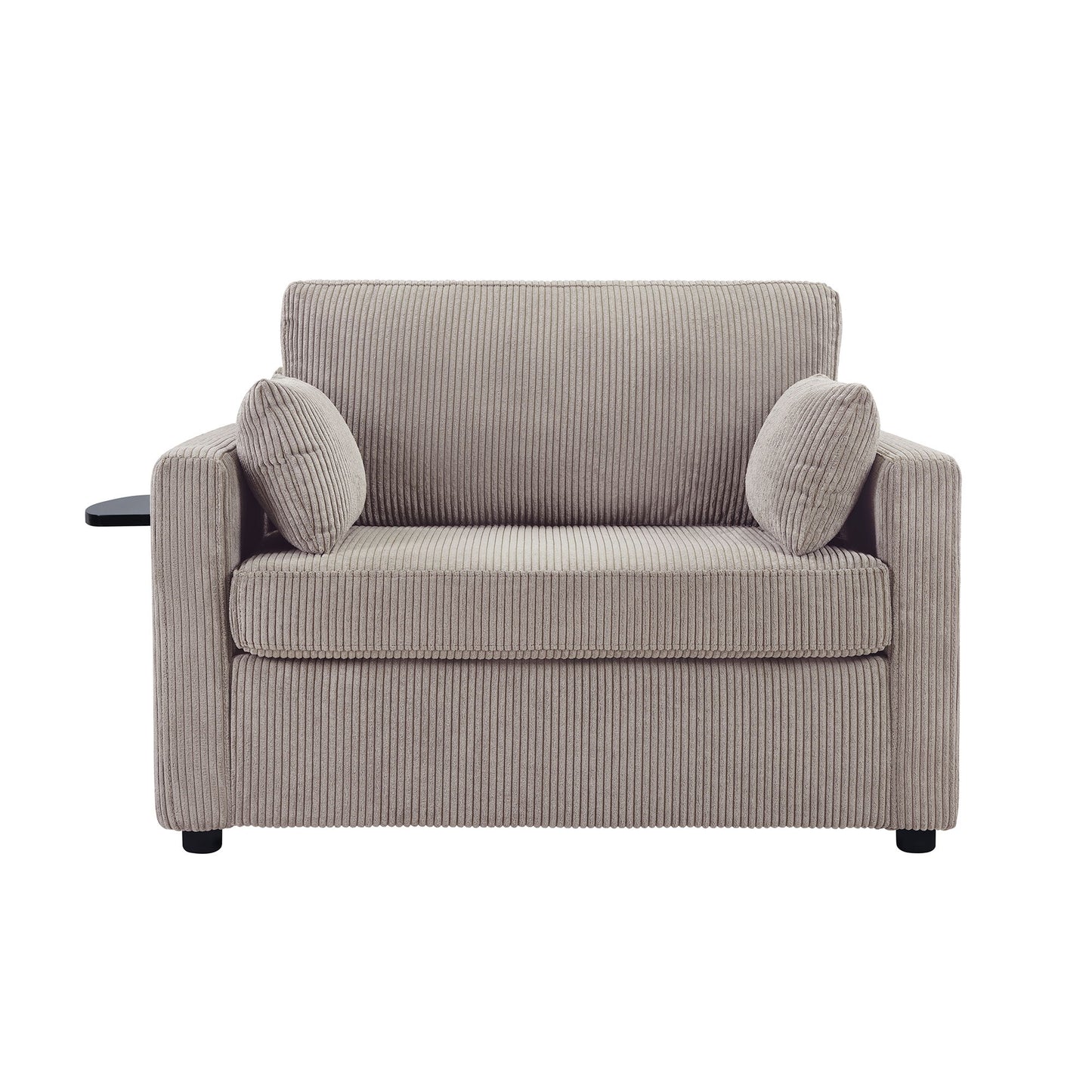 Sleeper Sofa With Foldable Mattress, USB Ports, Side Table & Storage Pocket Hearth and Haven