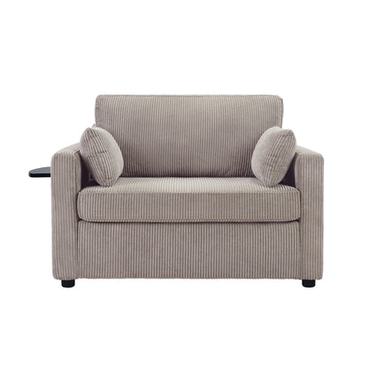 Sleeper Sofa With Foldable Mattress, USB Ports, Side Table & Storage Pocket Hearth and Haven