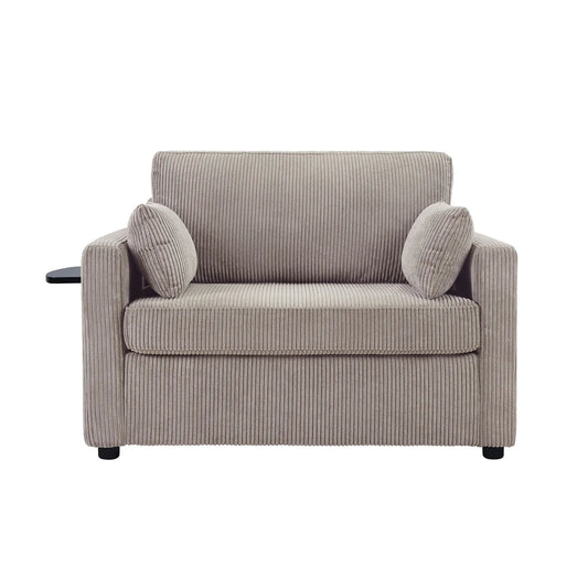 Sleeper Sofa With Foldable Mattress, USB Ports, Side Table & Storage Pocket Hearth and Haven